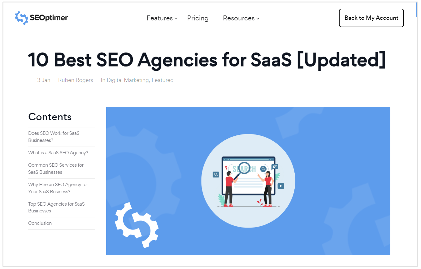 agencias de seo para artículo saas